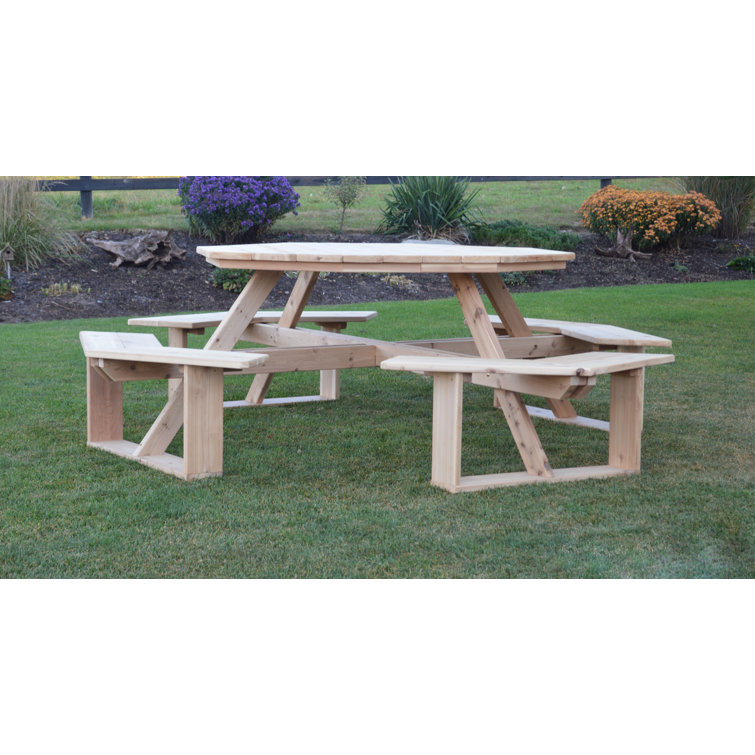 Wooden octagonal garden discount table